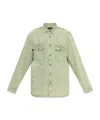 Rag & Bone Patch Pockets Denim Shirt In Nude