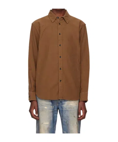 Rag & Bone Long-sleeved Shirt In Brown