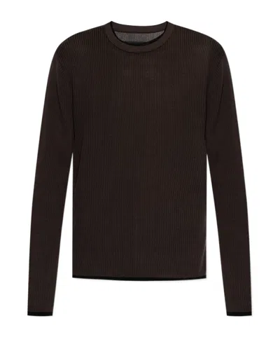 Rag & Bone Long-sleeved Sweater In Black