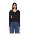 Rag & Bone Long-sleeved Sweater In Black
