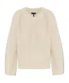 Rag & Bone Waffle-knit Sweater In Nude