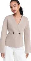 Rag & Bone Lori Wool-blend Cardigan In Oatmeal