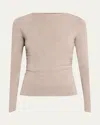 Rag & Bone Luca Draped Knit Long-sleeve Top In Mushroom