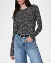 Rag & Bone Luca Long-sleeve Tee In Blackmult