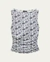 Rag & Bone Luca Printed Shirred Tank