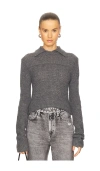 Rag & Bone Lapel Knitted Polo Shirt In 深灰色
