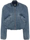 Rag & Bone Maggie Bomber Jacket In Blue