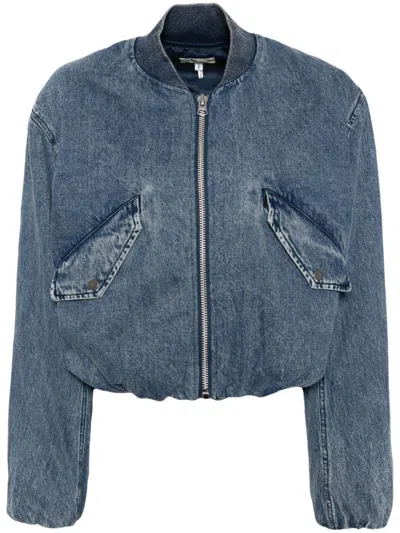 Rag & Bone Maggie Bomber Jacket In Blue