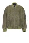 Rag & Bone Men's Manston Nylon Bomber Jacket In Army
