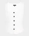 Rag & Bone Mariana Linen Vest White In White