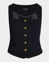 Rag & Bone Navy Mariana Textured Vest In Navy