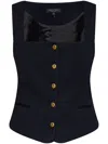 Rag & Bone Navy Mariana Textured Vest In Blue