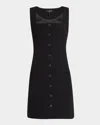 Rag & Bone Marianna Button-front Mini Dress In Black