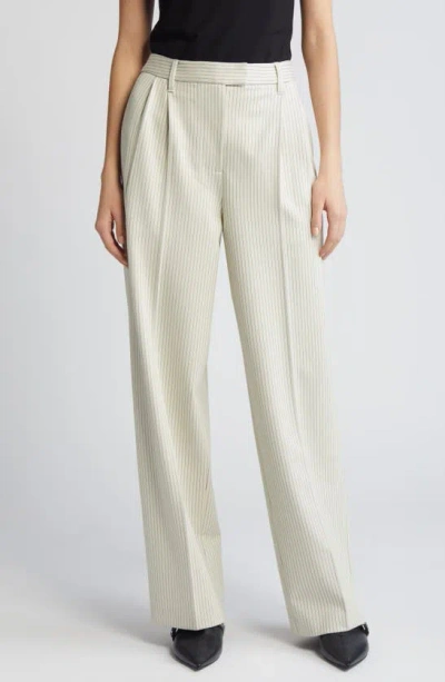 Rag & Bone Marianne Pinstripe Ponte Pants In Ivory Stripe