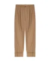 Rag & Bone Marianne Pinstriped Trousers In Brown