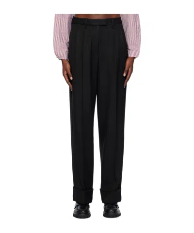 Rag & Bone Marianne Pleated Casual Pants In Black