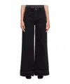 Rag & Bone Sofie Cuffed High Waist Wide Leg Jeans In Black