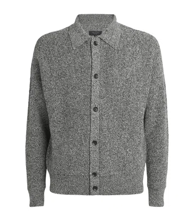 Rag & Bone Marl Knit Cardigan In Black