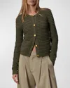 Rag & Bone Womens Knit Cardigan Sweater In Army