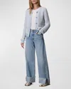 Rag & Bone Women's Marlee Striped Cotton Cardigan In Ltblue