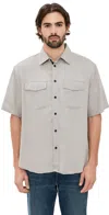 Rag & Bone Men's Matthew 2-pocket Short-sleeve Shirt In Elephant Grey