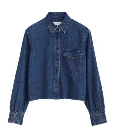 RAG & BONE MAXINE CROPPED DENIM SHIRT