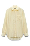 Rag & Bone Maxine Stripe Cotton Button-up Shirt In Yellow Stripe