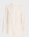 Rag & Bone Maxine Striped Button-front Shirt In Ivrystripe