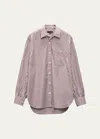Rag & Bone Maxine Cotton Button Down Shirt In Thnbrwnstp
