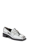 Rag & Bone Maxwell Metallic Stud Slip-on Loafers In Silver