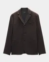 Rag & Bone Achilles Flannel Wool-blend Blazer In Brown