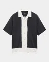 Rag & Bone Lapel Short Sleeve Shirt In Multi