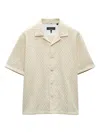 Rag & Bone Men's Avery Viscose Linen Diamond Jacquard Camp Shirt In Marsh