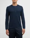 Rag & Bone Men's Bennet Knit Henley Shirt In Navy