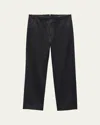 Rag & Bone Men's Bradford Textured Tuxedo Pants In Black Pinstripe