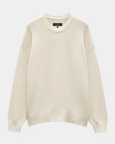 Rag & Bone Men's Clarkson Cotton Sweater In Turtle Dove