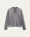 Rag & Bone Men's Classic Flame Henley Shirt In Dkgrey