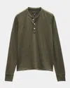 Rag & Bone Men's Classic Flame Henley Shirt In Forgreen
