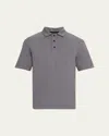 Rag & Bone Classic Flame Polo Shirt In Dark Grey