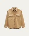 Rag & Bone Stretch Cotton Cpo Button-up Shirt In Dark Army