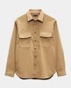 Rag & Bone Stretch Cotton Cpo Button-up Shirt In Dark Army