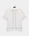 Rag & Bone Dalton Embroidered Short Sleeve Button-up Shirt