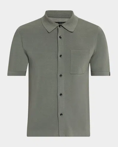 RAG & BONE MEN'S DALTON KNIT BUTTON-DOWN SHIRT