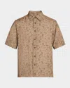 Rag & Bone Dalton Printed Short Sleeve Shirt Blkfloral In Blkfloral