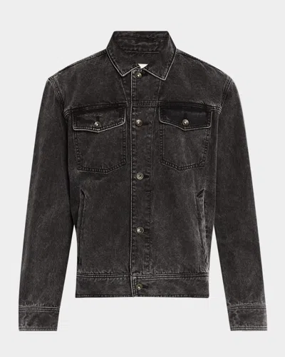 Rag & Bone Men's Denim Trucker Jacket In Onyx