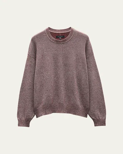 Rag & Bone Men's Dexter Marled Sweater In Maroonmult