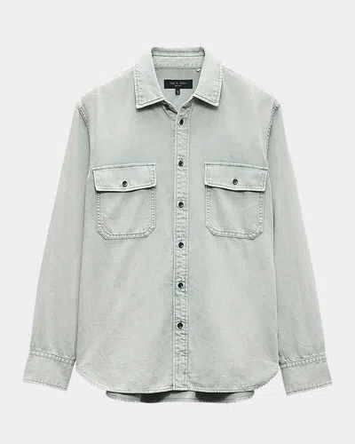 Rag & Bone Denim Cpo Button-up Shirt In Green