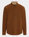 Rag & Bone Men's Finch Corduroy Button-down Shirt In Chocolate