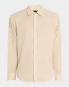 Rag & Bone Finch Gauze Stripe Casual Button Down In Silver