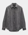 Rag & Bone Men's Finch Splatter Denim Shirt In Painted Ch